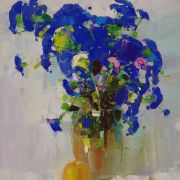 Vase of Blue Flowers