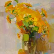 Vase of Yellow Flowers