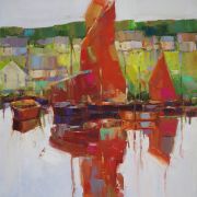 Red Sail Boats