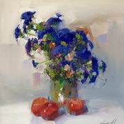 Vase of Blue Flowers