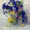 Vase of Blue Flowers